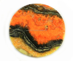 Colgante de Gema Natural de 27mm, cabujones redondos, 26,70 Cts - Product Image 1