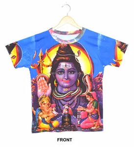 Kaus Hippie Dj Uniseks, Kaus Dewa Hindu Dewa Deity OM Shiva Mahadeva Lingam-shirt DIVINE Psychedelic Hippie Dj Kaus M / L / Xl