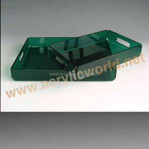 ถาดอะคริลิคใสทรงสี่เหลี่ยมผืนผ้าทนทานผลิตจากพลาสติก - Product Image 3