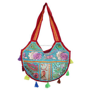 Sacs à main de créateur indien pour dames Vente en gros de BG-9 Sacs fourre-tout avec doublure en coton et tissu Style indien à la mode - Product Image 2