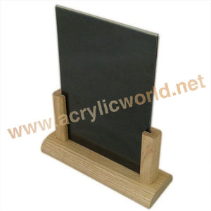 Soporte de menú de madera para bar, pizarra para restaurante, menú, estante de señal - Product Image 3