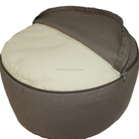 Coussins Zafu en coton uni brodé de fabrication indienne, amovibles, lavables, taille personnalisable, pour yoga et méditation