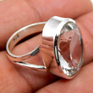 Lindo anillo de bodas de plata de ley 925 con piedras preciosas de cuarzo apatita para mujer estilo clásico certificado CMA - Product Image 2