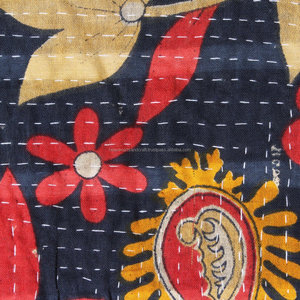 Edredón DE TRABAJO Kantha de algodón Vintage indio/mantas Gudari/mantas colcha antigua GD067 Kantha trabajo edredón antiguo indio Reversible - Product Image 4