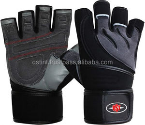 Gants de gymnastique professionnels demi-doigt Gants de sport respirants en cuir Poignée épaisse Logo personnalisé Accessoire d'haltérophilie - Product Image 1