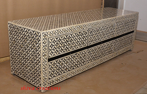 Bone Inlay Drawer Chest des modernen Luxus-Holz schranks herstellers mit <span class=keywords><strong>Plasma</strong></span>-TV-Ständer für Wohnzimmer