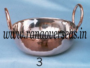 Kphai en cuivre ronde et en acier, avec poignées, pour la cuisine à domicile, les restaurants et les hôtels - Product Image 2