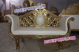 Hermoso sofá de diseño de boda real de dos plazas madera tratada Color personalizado tamaño ligero-Últimas decoraciones de boda - Product Image 4