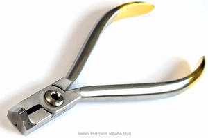 Cortador de Alambre de Acero Inoxidable Profesional para Extremos Distales, Alicates Dentales de Laboratorio de Ortodoncia con Mango de Oro TC - Product Image 4