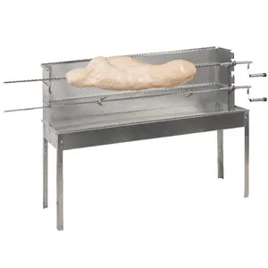 Chất Lượng Cao Nướng Than Pan Với Back-Shield Bonne Kim Loại BBQ Ngoài Trời Thép Không Gỉ E-0203 13 Cm