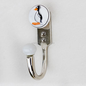 Handmade Ceramic Penguin Pattern Decorative Wall Coat <b>Hooks</b> Reusable Utility Hat Coat Keys Bags Clothes Heavy Duty - Product Image 2
