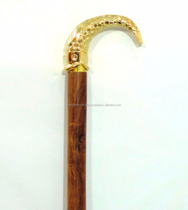 Brass Walking Stick Handmade Beautiful Designer Golden <b>Fish</b> Handle Walking Stick/Brown Rose Wood Walking Stick for <b>Old</b> Men & Wom - Product Image 3