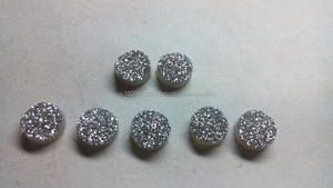 Proveedor Indio de Piedras Preciosas de Ágata Druzy Plateada Redonda y Plana de 13 mm de Alta Calidad, Tratadas con Calor Natural - Product Image 3