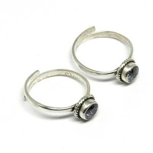 Amour Attraction violet CZ 925 argent Sterling bague d'orteils en pierre précieuse vente en gros bijoux en argent bijoux en argent faits à la main - Product Image 4