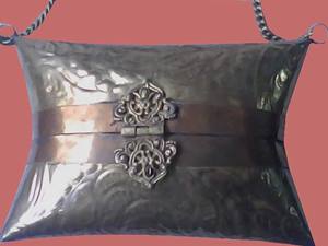 Sac à main pour femme, sacoche de mariage en laiton et cuivre, à la mode, Vintage, pochette oreiller, bourse Style décor artistique, coquille rigide en métal - Product Image 4