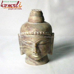 Statues de Bouddha à Deux Têtes en Pierre Sculptées à Vendre - Product Image 3