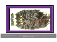 Rambut Manusia India Remy Virgin 100% Asli Berkualitas Terbaik, Warna Alami, Tanpa Kutikula, Grosir, Jumlah Besar, Jahitan Mesin Double Weft 100g
