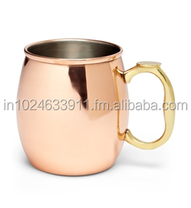 Tazas de Cerveza y Vodka de Cobre Puro Martillado con Asa de Latón, Tazas de Viaje de Acero Inoxidable para Regreso a Clases, Logotipo Personalizable - Product Image 4