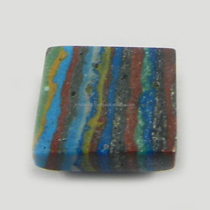 Pierres précieuses naturelles arc-en-ciel, Calsilica, forme carrée, 1.65 gms, pour la fabrication de bijoux, 2x13mm - Product Image 3