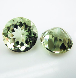 Améthyste verte Pierre semi-précieuse Pierre ronde à facettes Améthyste vert clair Qualité AAA Vente en gros Améthyste Vente en gros OEM - Product Image 2