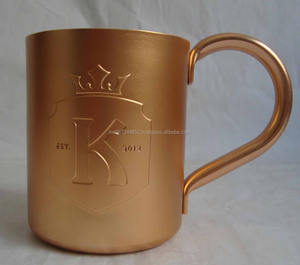 Tasses à mule moscovite personnalisées en métal cuivre durable avec logo personnalisé Accessoires de bar - Product Image 2