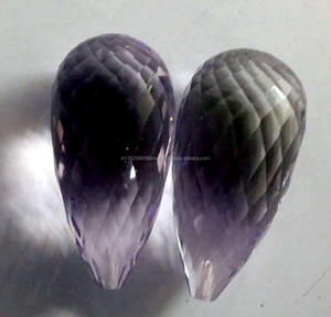 พลอยอเมทิสต์ธรรมชาติทรงหยดน้ำตา12X25MM briolette - Product Image 1