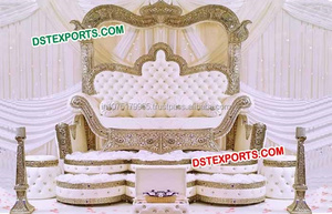 ชุดโซฟางานแต่งงานของนักออกแบบชุดเฟอร์นิเจอร์มีสไตล์แกะสลักสำหรับงานแต่งงานดีไซน์ใหม่ชุดโซฟาเวทีงานแต่งงาน DST - Product Image 4