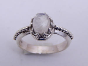 Bague en argent 925 classique avec pierre de lune arc-en-ciel, design unique, nouvelle arrivée, haute qualité, cadeau pour elle, bijoux - Product Image 2