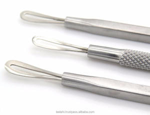 Salon Pro 2 en 1 Removedor de imperfecciones Extractor de acero inoxidable Mango texturizado Blackhead Whitehead Tratamiento de acné Face Pimple - Product Image 3