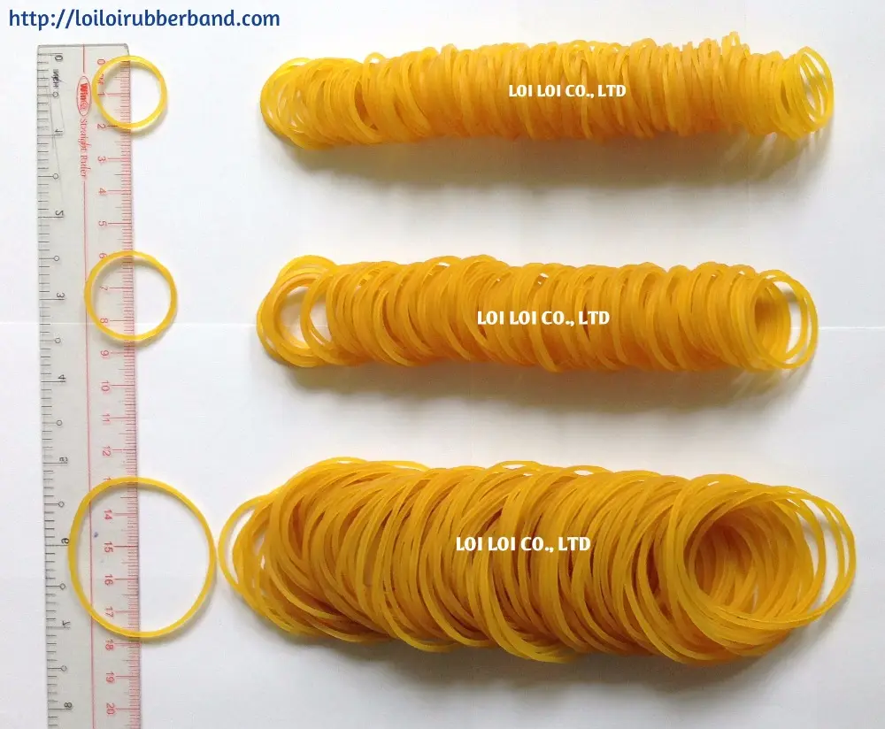 Vietnam esi scher Lieferant Günstiger Preis langlebiges Gummiband-Buntes Kraft gummiband elegantes weiches beliebtes gelbes Gummiband stark