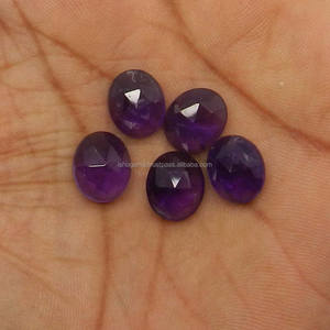 Piedra Preciosa de Amatista Natural, Corte Ovalado en Forma de Rosa, 8x10 mm, 4.5 Quilates, Modelo IG5495 de Ishu Gems - Product Image 3