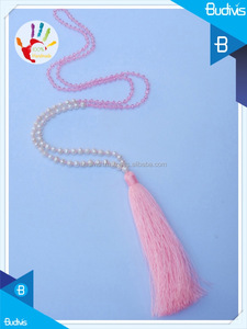 Collier long classique pour homme en perles miniatures avec pampilles et perles étincelantes, chaîne perlée de 22-23 pouces pour anniversaire - Product Image 4