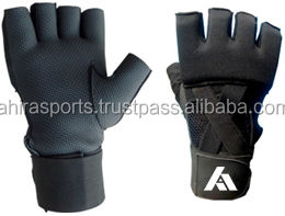 Five-Finger Sport Training <b>Gloves</b> Fashion Leather Weightlifting <b>Fitness</b> <b>Gloves</b> with Hand Protector Finger-Less Design - Product Image 2