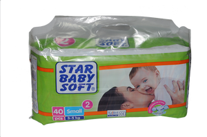 STAR Baby <b>Diapers</b> XXL NB/3-6kg SAP Soft Disposable <b>Cloth</b> Nappies Printed Pull-Up Magic Tape Japan USA Fluff Pulp for Newborns - Product Image 2