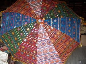 Parasol de jardin 2025, vente en gros d'usine, parasol en coton fait main, vintage, luxueux, décontracté, bohème, tropical, pour jardin, extérieur - Product Image 5