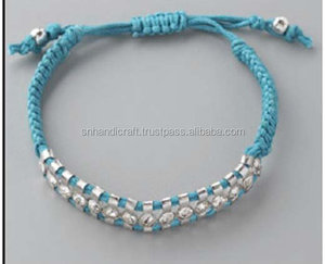Handmade Cotton Cord Leather <b>Man</b> and Woman Bracelet Colorful for All Festivals - Product Image 1