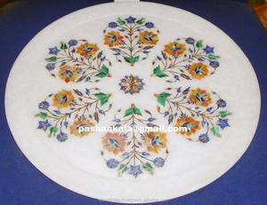 Belle plaque à incrustation en marbre naturel, 15 w - Product Image 1