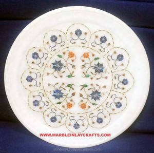 Plaques rondes en marbre blanc poli, vente en gros, fabricant et fournisseur de la meilleure qualité, incrustation - Product Image 1