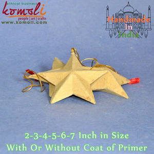 เป็นมิตรกับสิ่งแวดล้อมยังไม่เสร็จกระดาษ Mache DIY ดาวขายส่งที่ว่างเปล่าคริสต์มาสเครื่องประดับงานฝีมืออุปกรณ์ตกแต่ง - Product Image 5