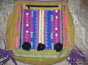 New Strip Ethnic Style Embroidered Handbag Wholesale China <b>Women</b> Ethnic Boho <b>Bag</b> - Product Image 2