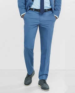 Pantalones de Vestir Casuales Rectos de Lona para Hombre, Nuevo Estilo, Cintura Media, Frente Plano, 100% Algodón, Ecológicos, Alta Calidad, Precio Económico - Product Image 1