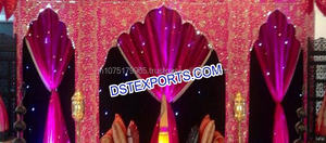 Indian Wedding Sparkling <b>Embroidered</b> Backdrop Silver Wedding Mandap <b>Curtains</b> with Embroidery Decorative Wedding Day <b>Curtains</b> - Product Image 5