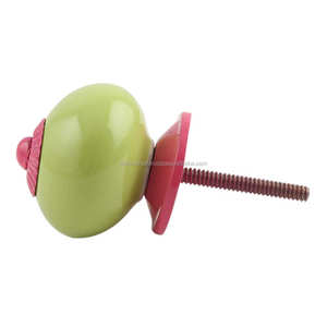 Boutons de garde-robe en céramique en vrac, tirettes vertes, tiroirs ronds, vis de traction pour tiroir 3.81 cm CSCRK-99(SCRK-39) nouveau Design - Product Image 2
