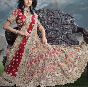 Robes chari lehenga de mariage, robe de mariée lourde, nouvelle collection - Product Image 1