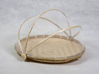Panier à fruits pliable en bambou écologique, multifonctionnel, pour le stockage des aliments, forme ronde, couleurs personnalisées, produit artisanal Viettime