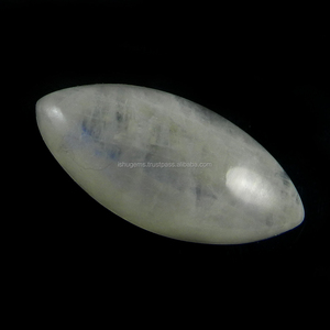 หินมูนสโตนสายรุ้งสีน้ำเงินธรรมชาติขนาด27X12มม. หินอ่อน Cabochon 19.7 Cts อัญมณีหลวมสำหรับทำเครื่องประดับ - Product Image 1