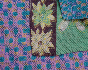Wholesale Reversible Kantha Quilt <b>Indian</b> Twin Size Cotton Printed <b>Throw</b> - Product Image 4