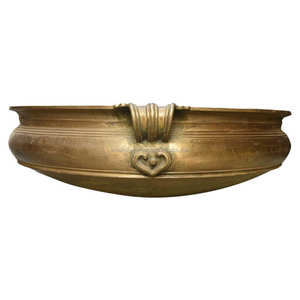 Pots de fleurs indiens traditionnels en laiton de couleur dorée faits à la main, Pot de jardin, Pot de plante pour décoration de mariage 11.9x41 pouces - Product Image 3