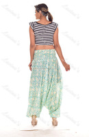 Pantalon Harem Unisexe Bohème 100% Coton Écologique Respirant Léger Taille Élastique Imprimé à la Main Taille Mi-Haute Décontracté Alibaba