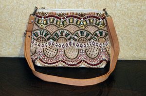 Sac à main tendance en coton brodé pour femme, sacs fantaisie pour femme, sac de voyage en coton ciré SN - Product Image 1